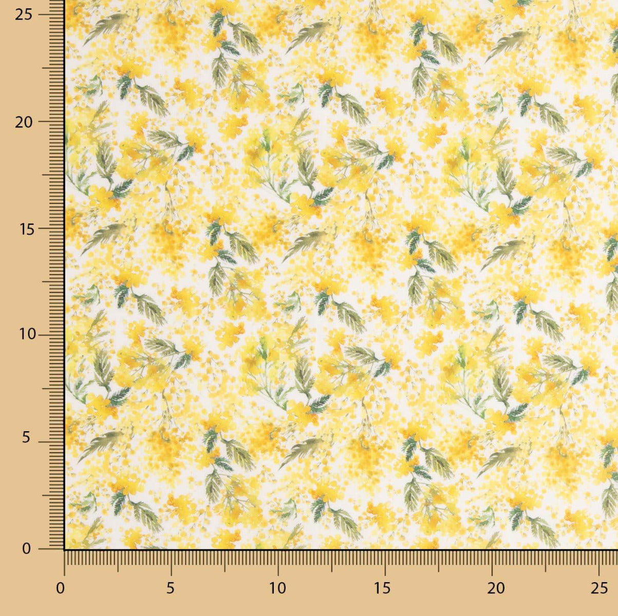 Voile Baumwolle Supima Print 02 Weiß - Ribes y Casals