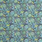Voile Baumwolle Supima Print 03 Blau - Ribes y Casals
