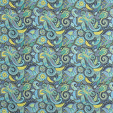 Voile Baumwolle Supima Print 03 Blau - Ribes y Casals