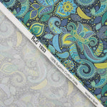 Voile Baumwolle Supima Print 03 Blau - Ribes y Casals