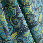 Voile Baumwolle Supima Print 03 Blau - Ribes y Casals