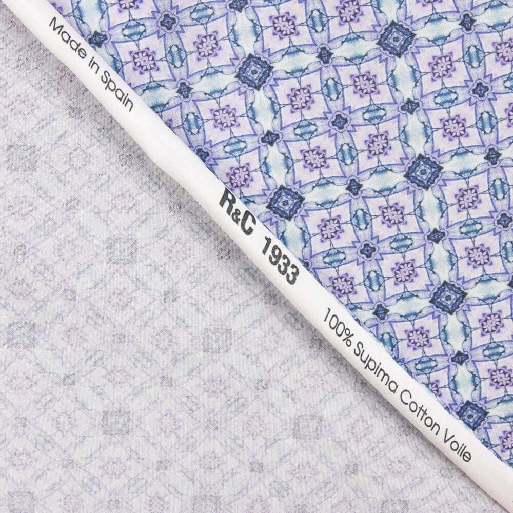 Voile Baumwolle Supima Druck 04 Flieder - Ribes y Casals
