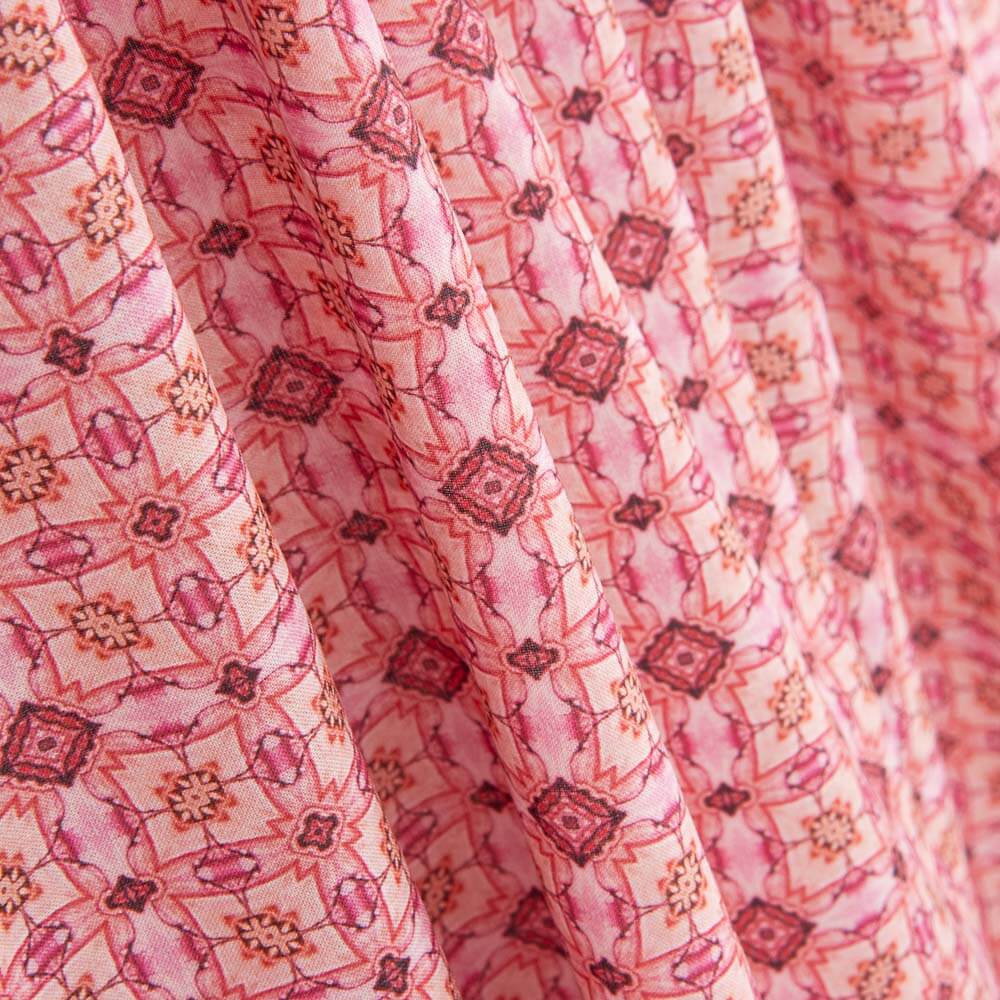 Voile Baumwolle Supima Druck 04 Rosa - Ribes y Casals