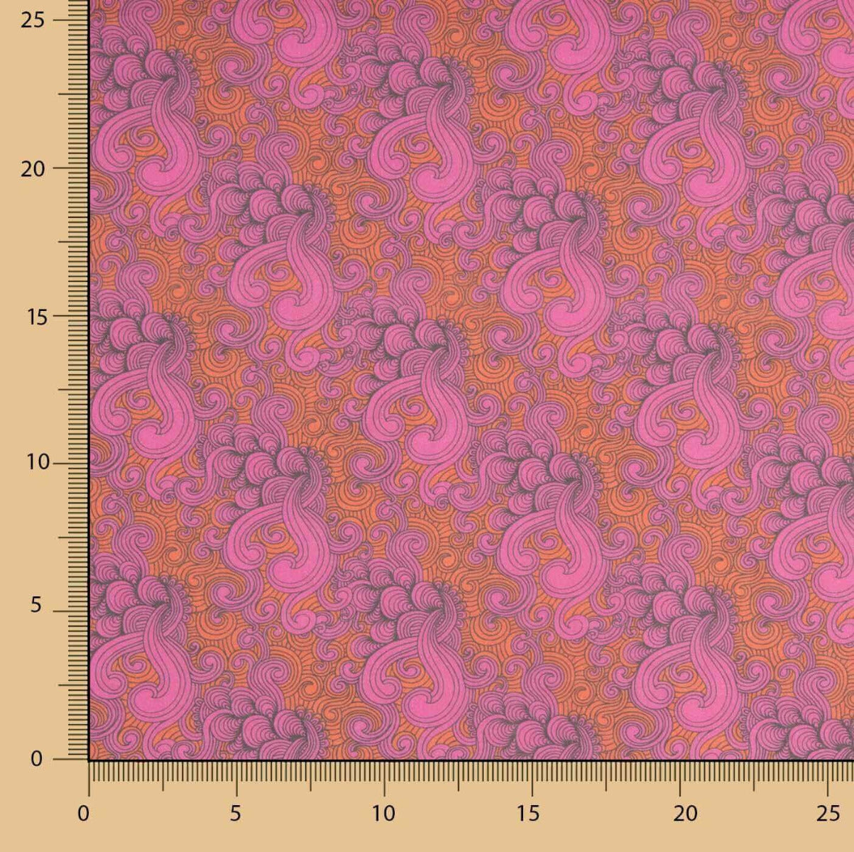 Voile Baumwolle Supima Druck 07 Rosa - Ribes y Casals