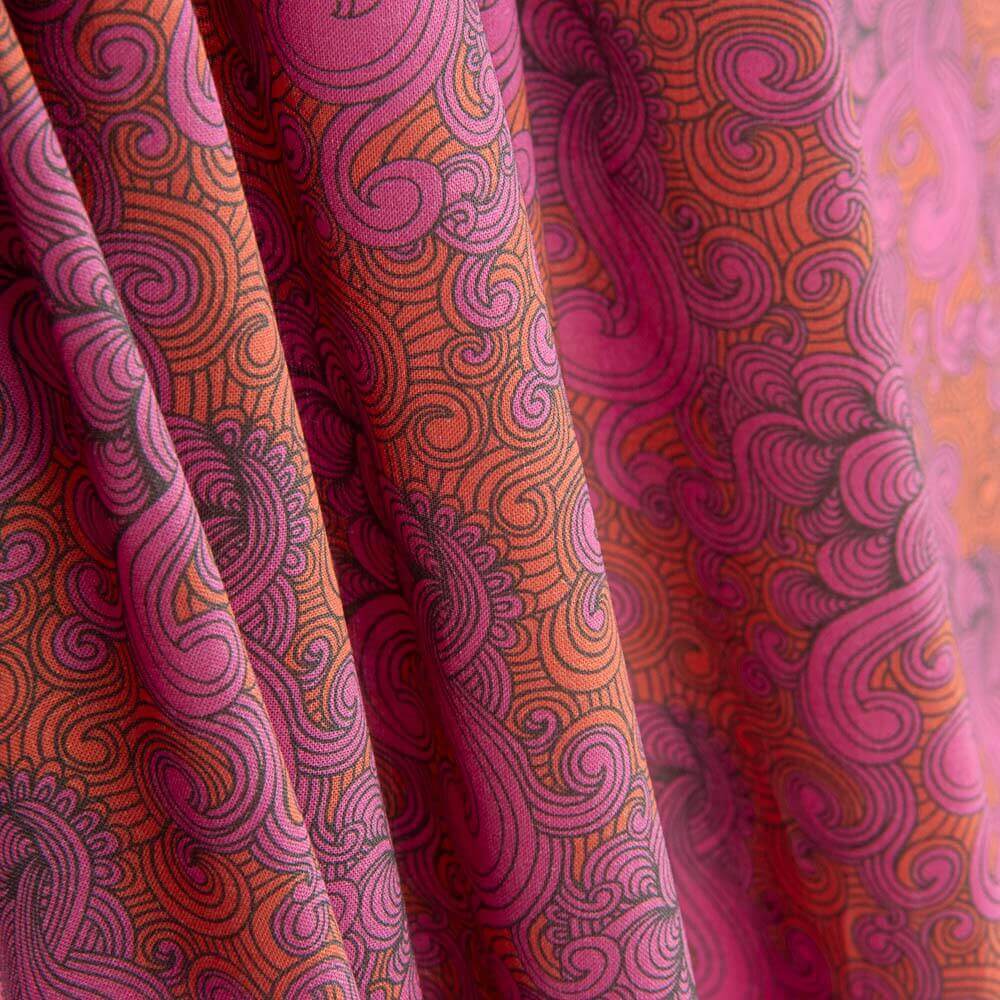 Voile Baumwolle Supima Druck 07 Rosa - Ribes y Casals