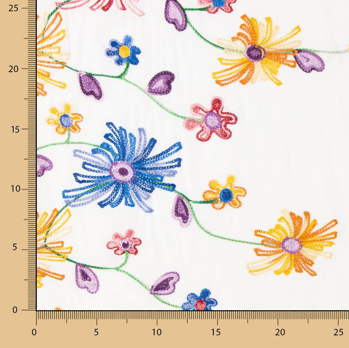 Voile Floral Stickerei - Ribes y Casals