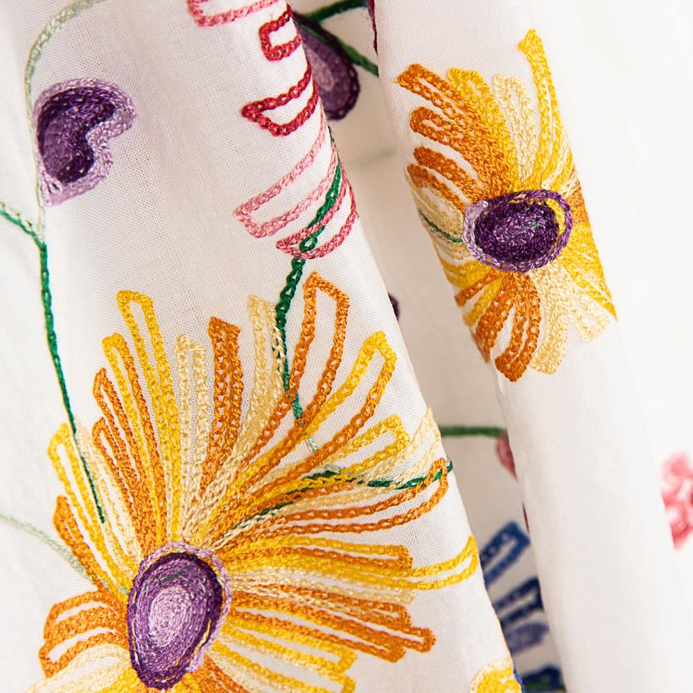 Voile Floral Stickerei - Ribes y Casals