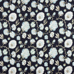 Marineblauer geblümter bedruckter Voile - Ribes y Casals