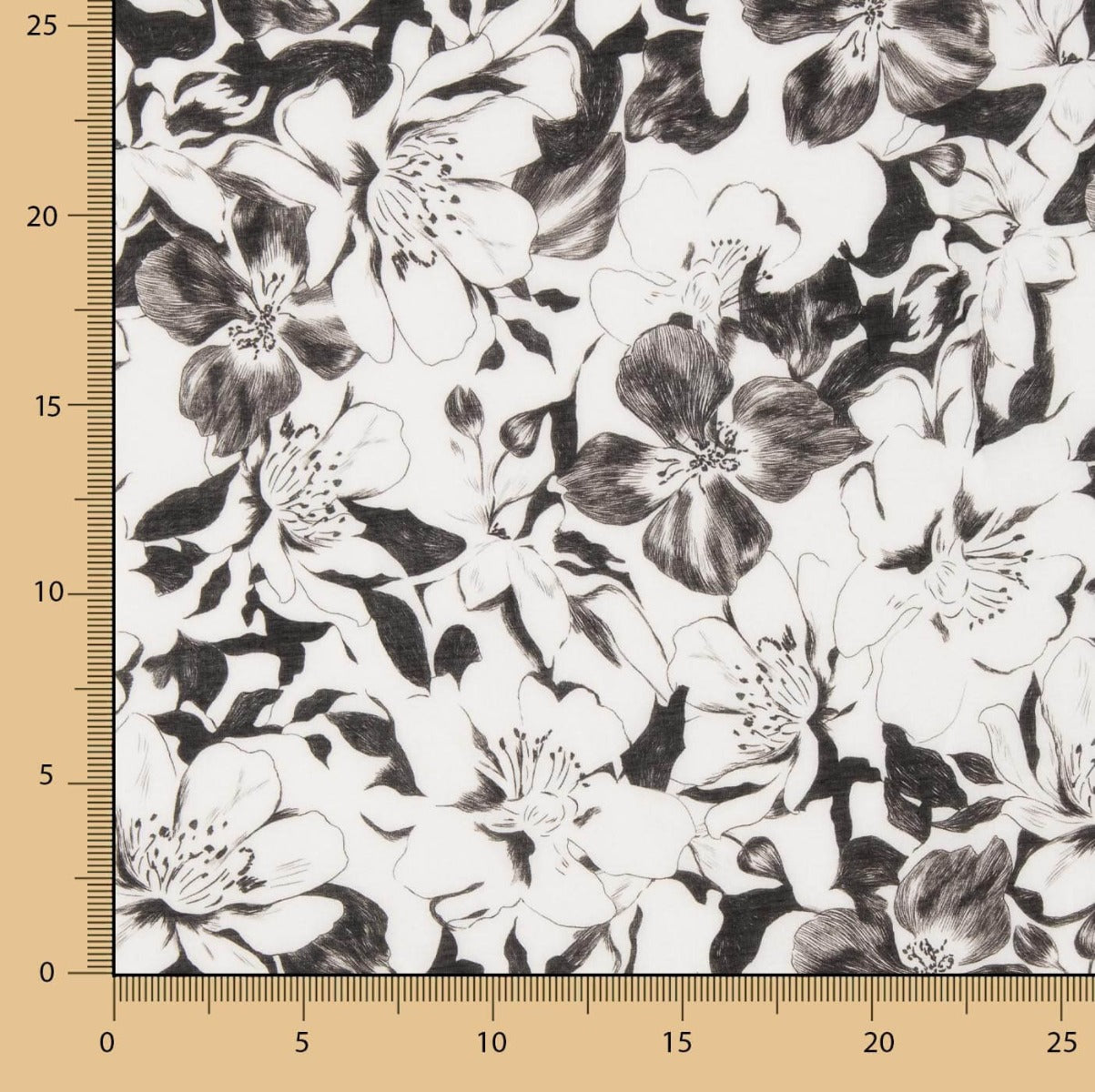 Voile Viskose Waikiki Schwarz - Ribes y Casals