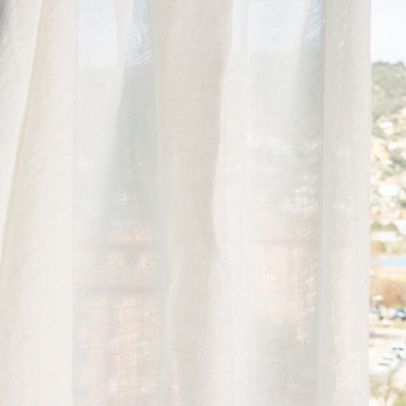 Fertigvorhang Premium Voile Leinen Weiß Naturfarben - Ribes y Casals