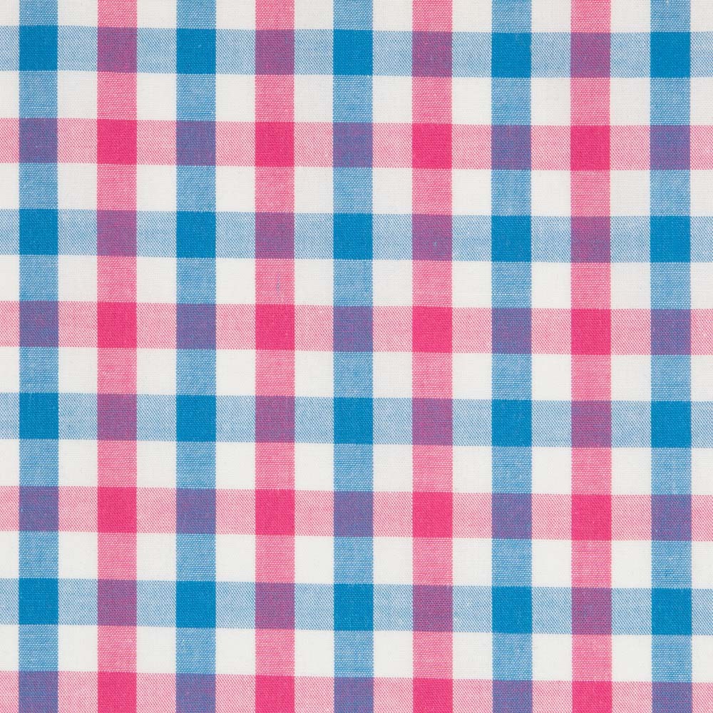 Blau Rosa Madras Quadrate - Ribes y Casals