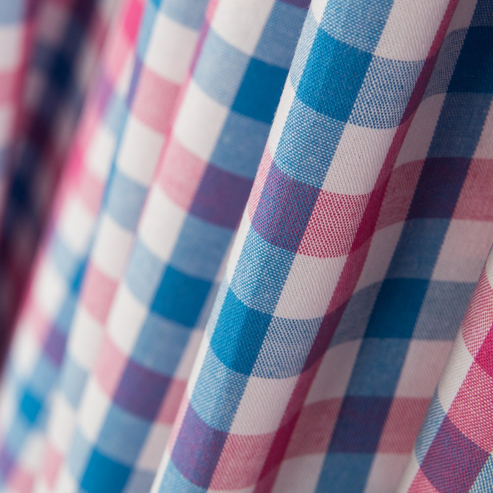 Blau Rosa Madras Quadrate - Ribes y Casals
