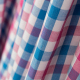 Blau Rosa Madras Quadrate - Ribes y Casals