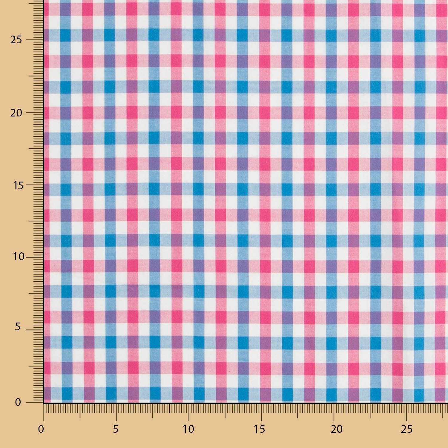 Blau Rosa Madras Quadrate - Ribes y Casals