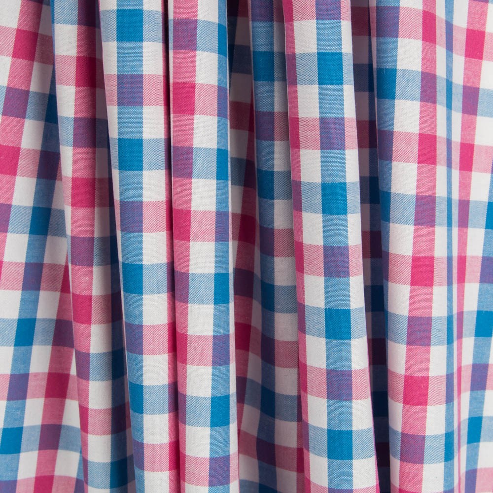 Blau Rosa Madras Quadrate - Ribes y Casals